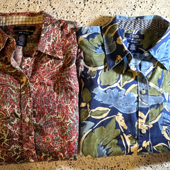 Chaps Blouses Bundle of two No Iron Shirts - Picture 1 of 6